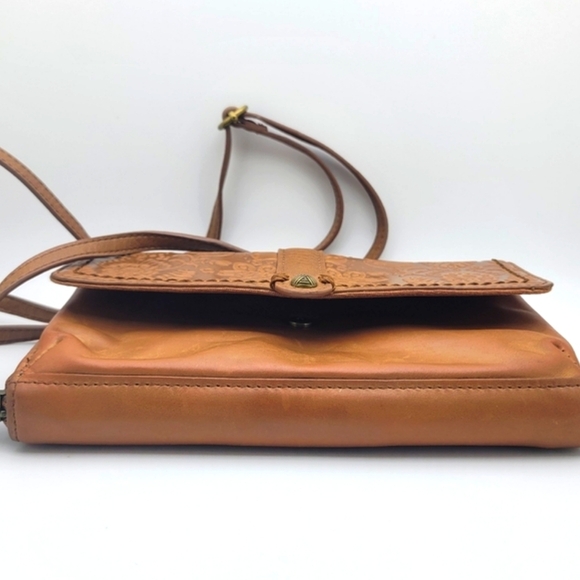 THE SAK Floral Embellished Leather Distressed Crossbody Clutch - Picture 7 of 11